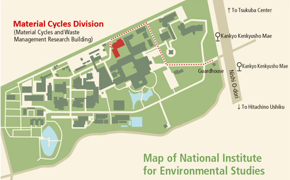 Map of National Institute for Environmental Studies
