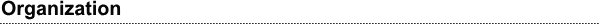 Organization