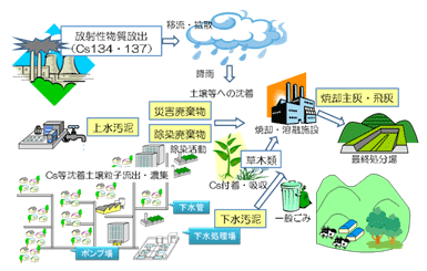 （図1　放射性物質に汚染された廃棄物の問題の全体像）